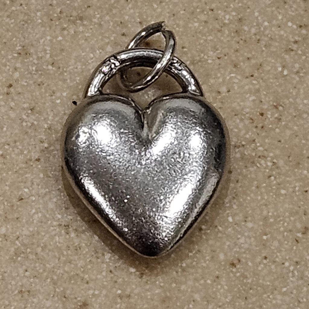 Rare Vintage Monica Rich Kosann Heart Love Sterling Silver 925 Charm Pendant — image 4 of 8